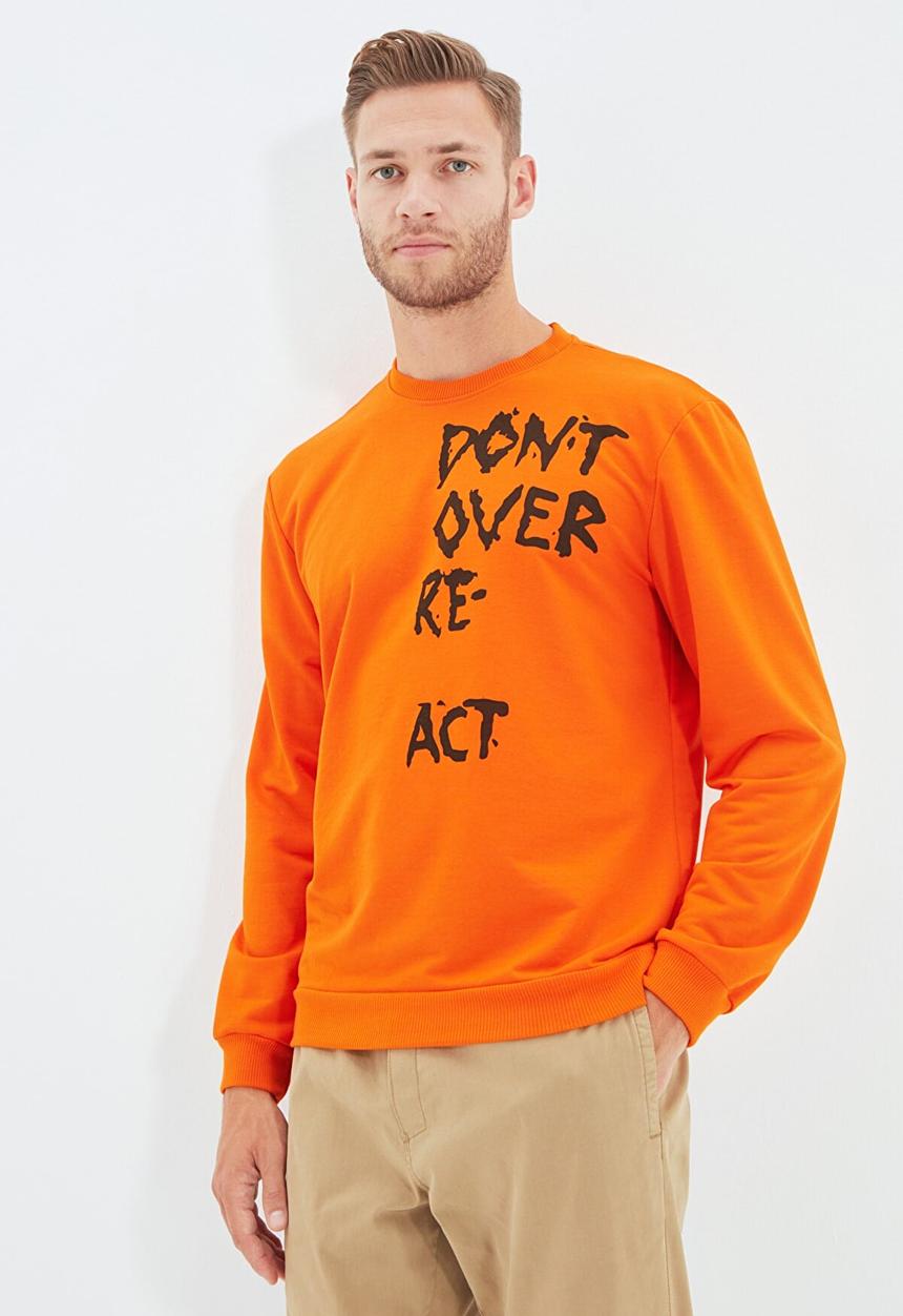 Trendyol - Don't overreact regular fit sweater - orange