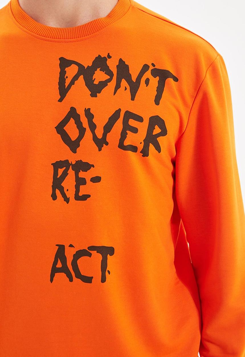 Trendyol - Don't overreact regular fit sweater - orange