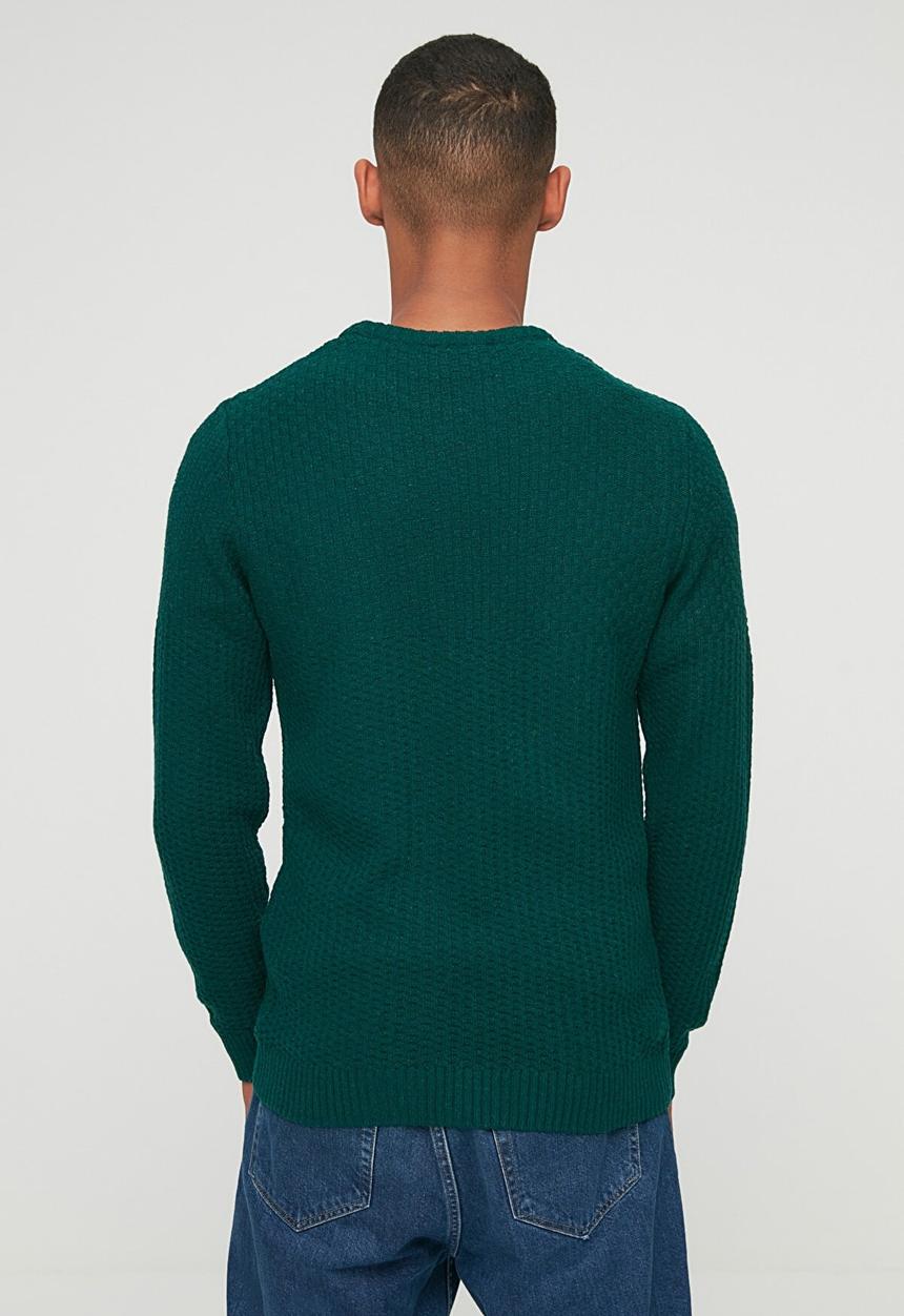 Trendyol - Eli slim fit textured knit - dark green