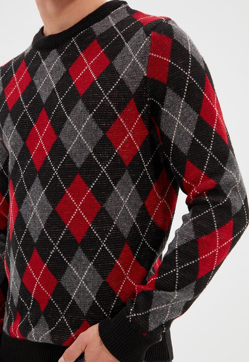 Trendyol - Mike argyle slim fit knit - multi