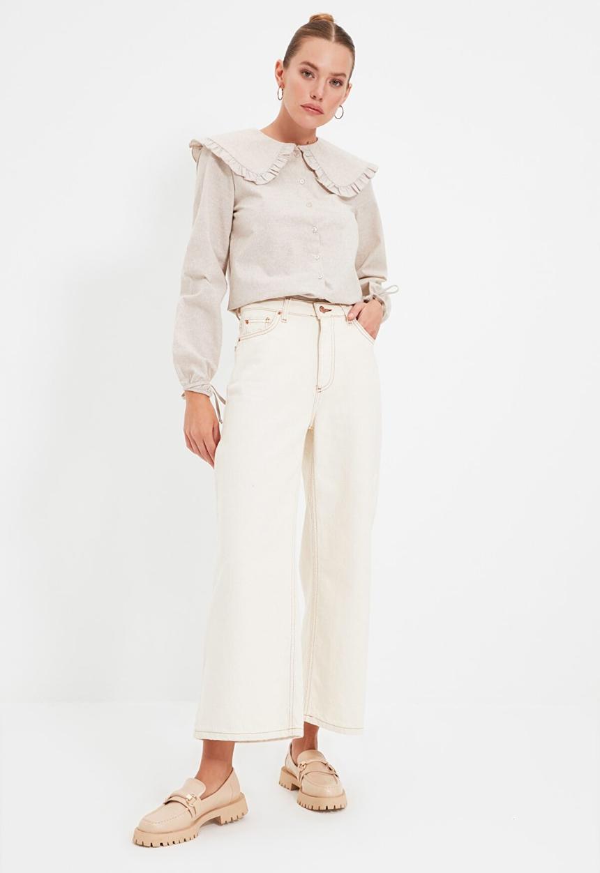 Trendyol - Collar detailed shirt - mink