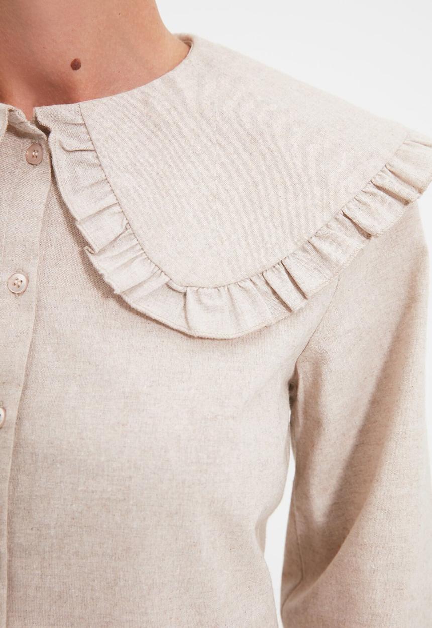 Trendyol - Collar detailed shirt - mink
