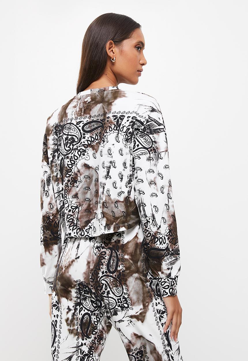 SISSY BOY - Bandana fleece oversized crop - multi