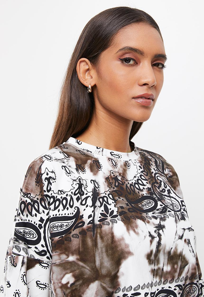 SISSY BOY - Bandana fleece oversized crop - multi