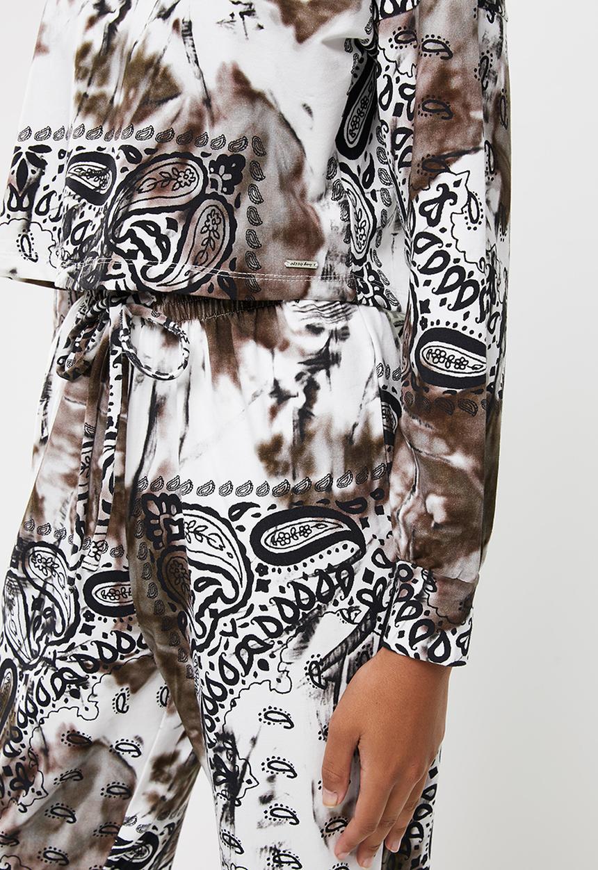 SISSY BOY - Bandana fleece oversized crop - multi
