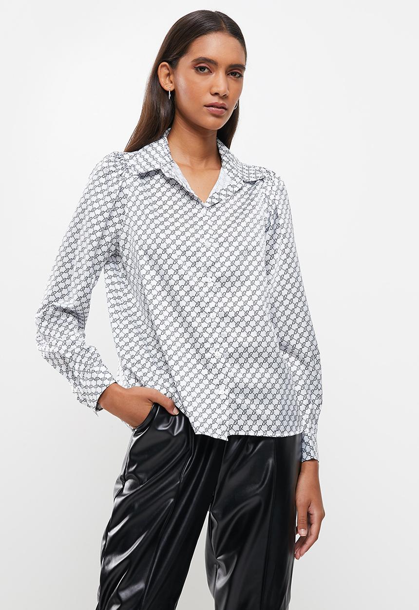 SISSY BOY - Bossy babe shirt - black & white
