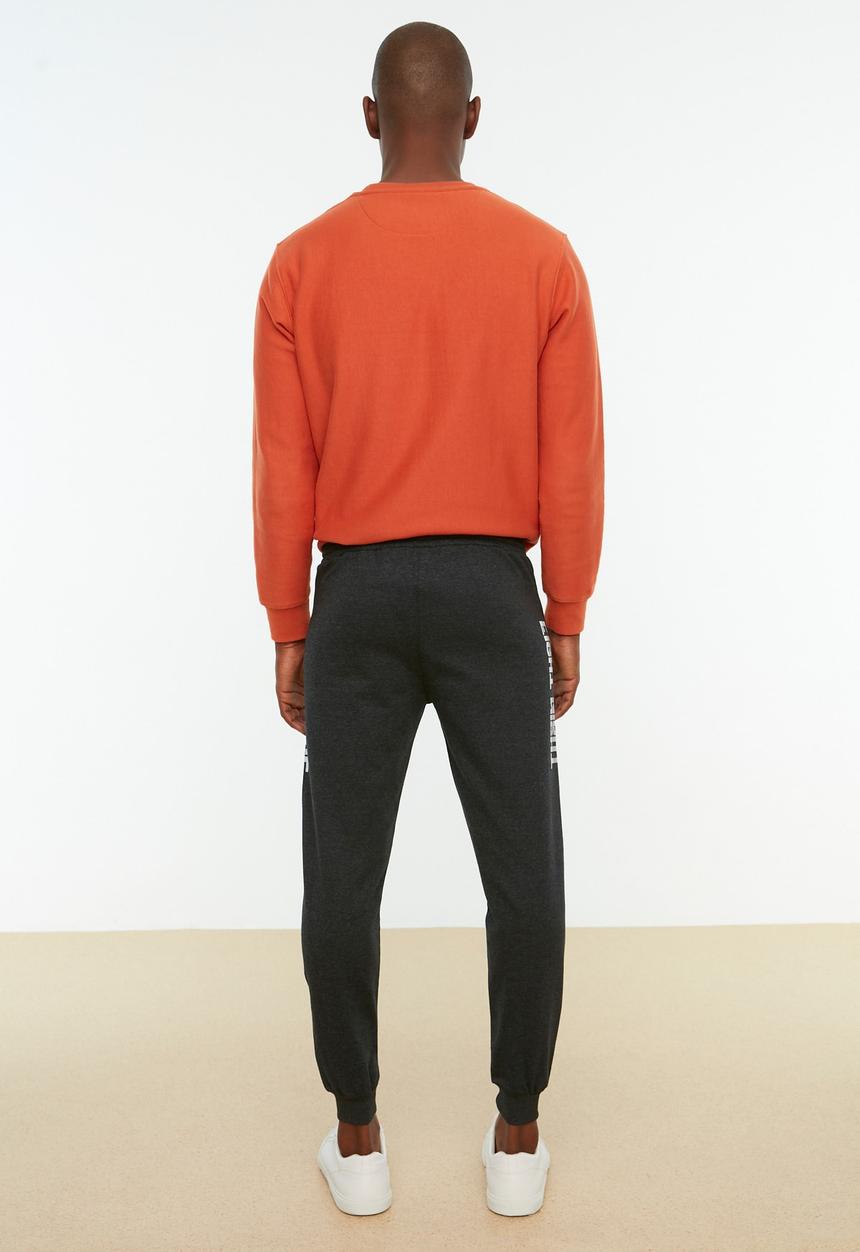 Trendyol - Hard core printed regular fit sweatpants - anthracite