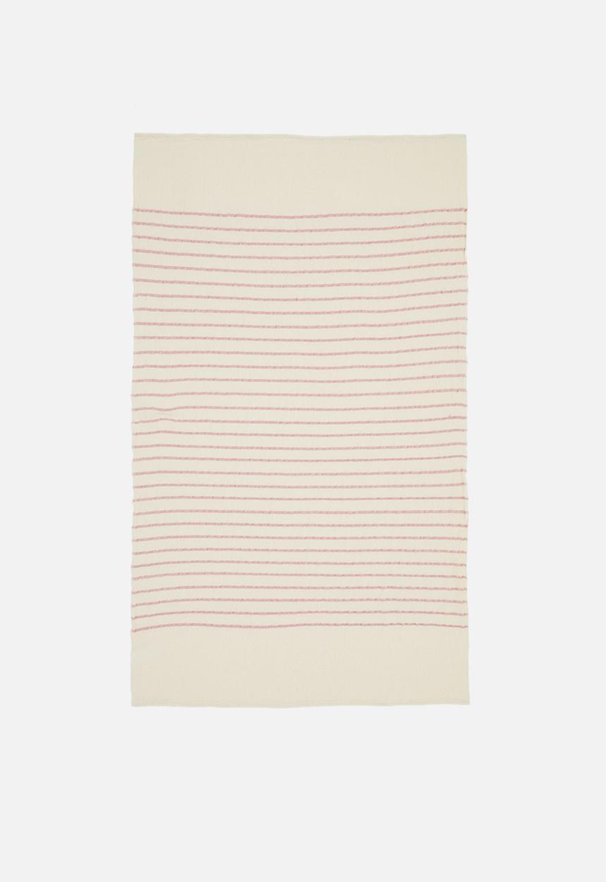 Barrydale Hand Weavers - Baby blanket - stripes throughout - pink