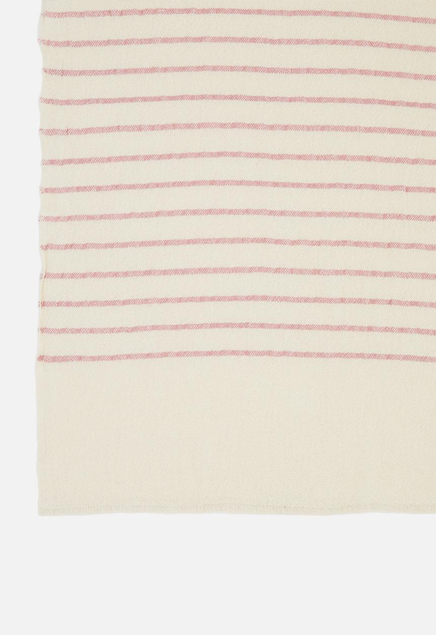 Barrydale Hand Weavers - Baby blanket - stripes throughout - pink