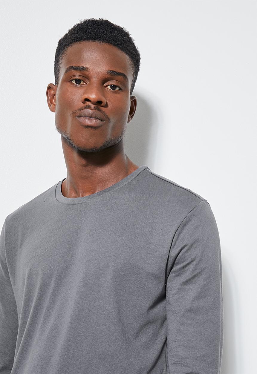 Superbalist - Nate long sleeve crew neck tee - dark grey