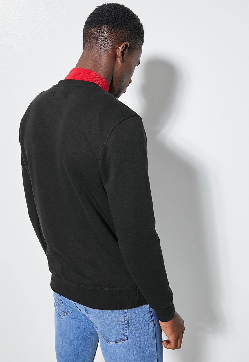Superbalist - Nasa branded burger crew neck pullover sweat -  black