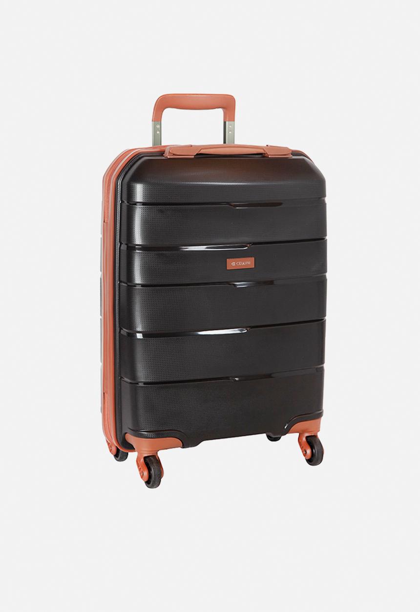Cellini - Spinn 4 wheel trolley - black & tan