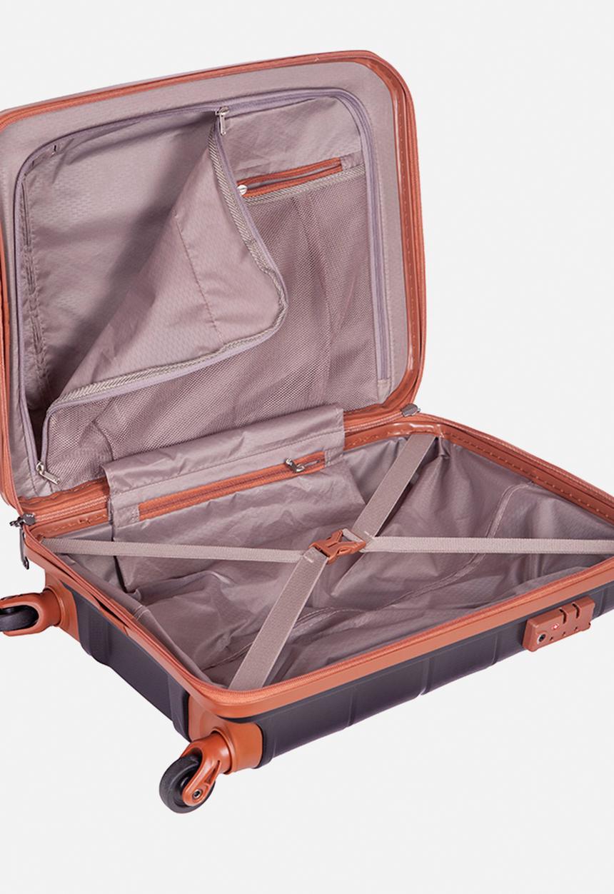 Cellini - Spinn 4 wheel trolley - black & tan