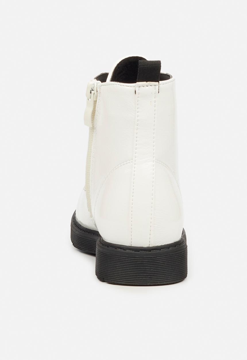 Little Miss Black - Nirvana girls ankle boot - white