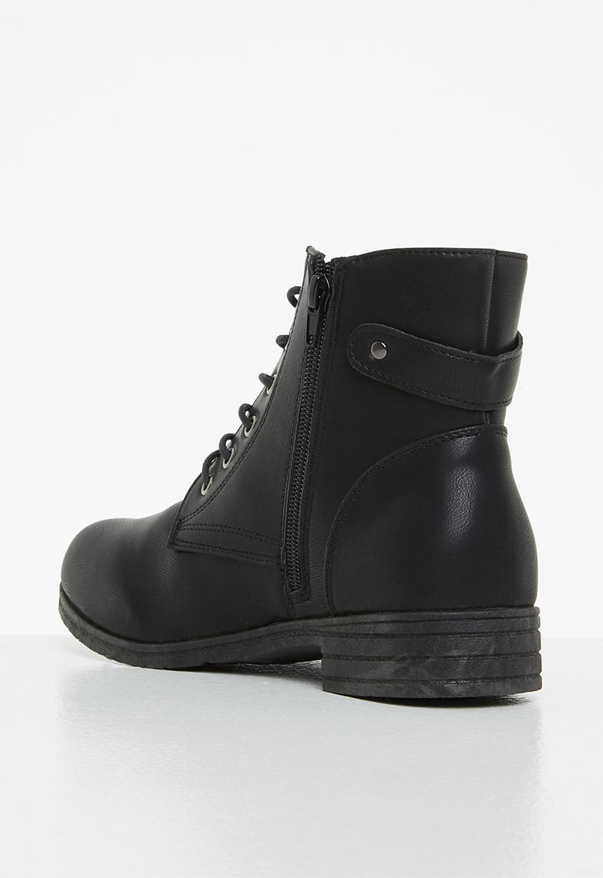 Jada - Lace up ankle boot - black