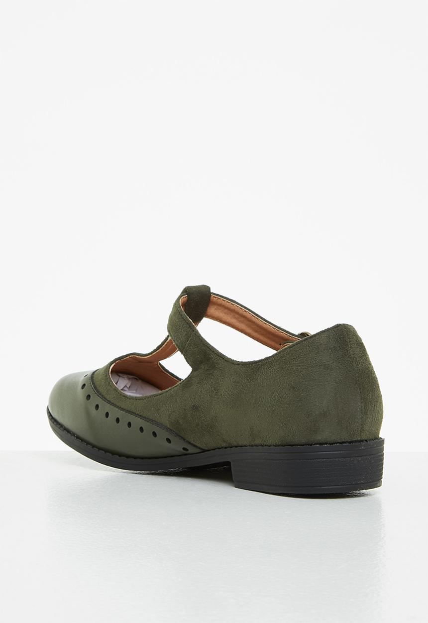 Jada - Mary jane buckle shoe - olive