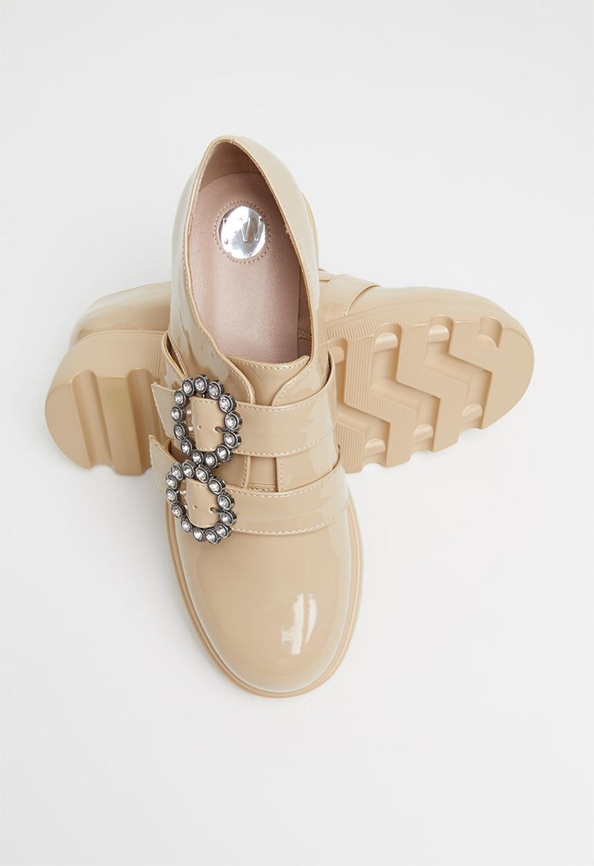 Footwork - Amore chunky monk shoe - stone