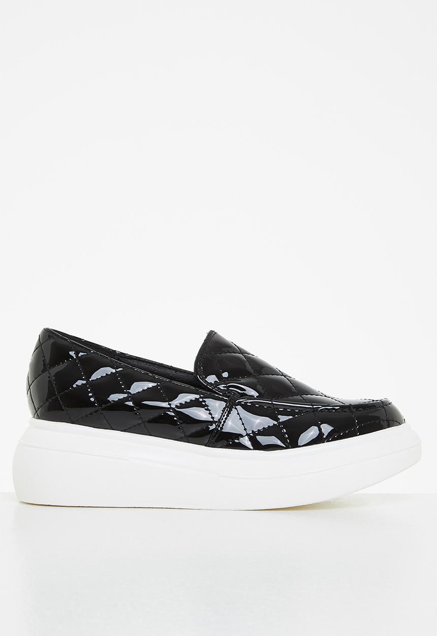 Footwork - Lexy quilted chunky loafer - black