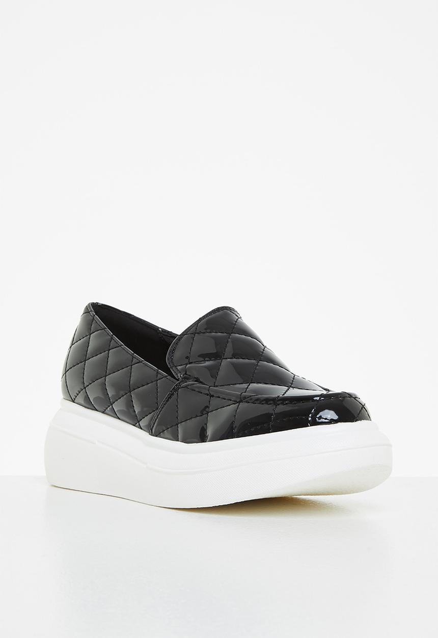 Footwork - Lexy quilted chunky loafer - black