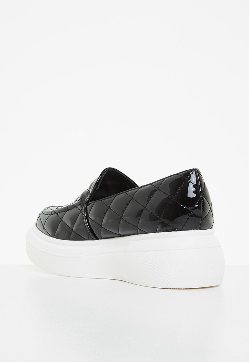 Footwork - Lexy quilted chunky loafer - black