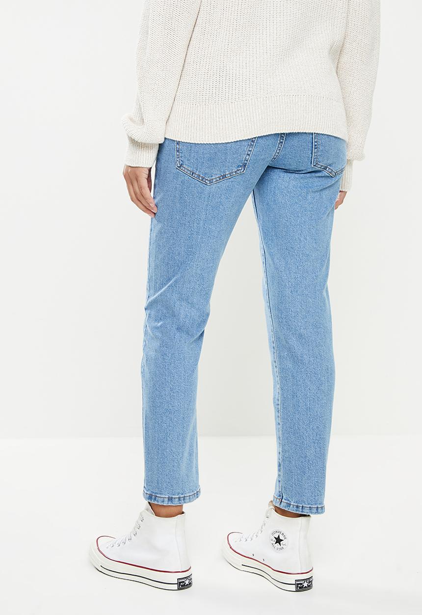 Cotton On - Maternity stretch mom jean (over belly) - offshore blue
