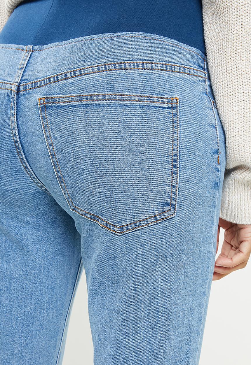 Cotton On - Maternity stretch mom jean (over belly) - offshore blue