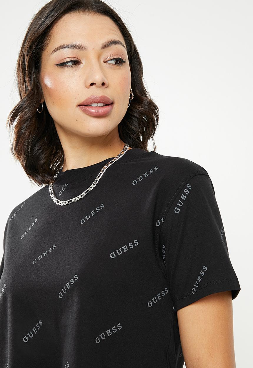 GUESS - Astra crop T-shirt - black 
