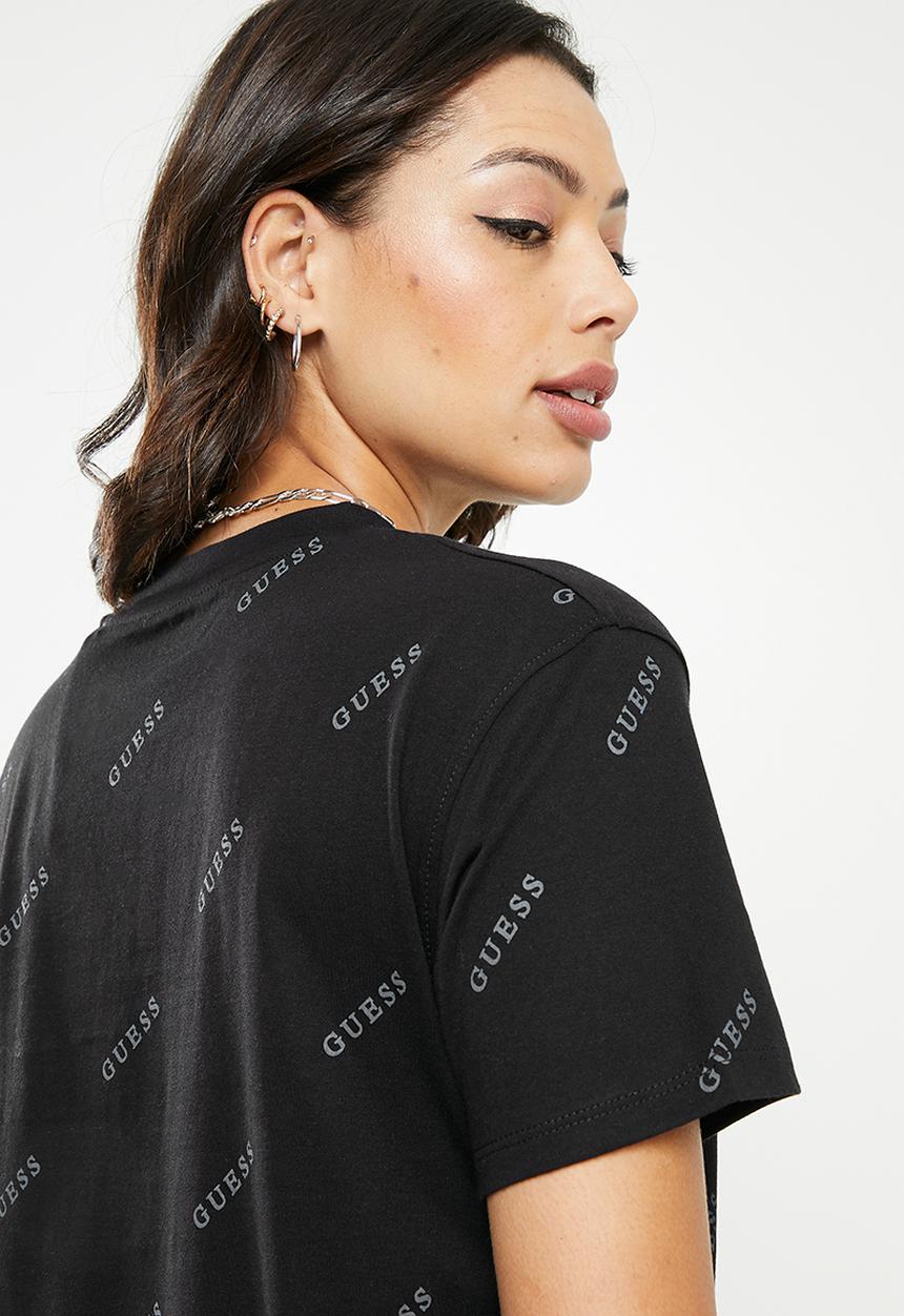 GUESS - Astra crop T-shirt - black 