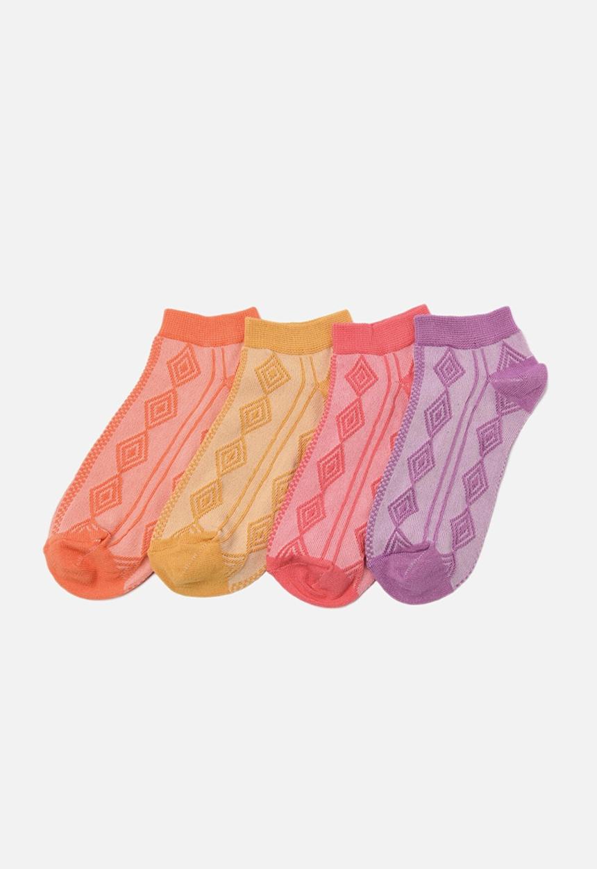 Trendyol - 4-pack black-white booties socks - multi