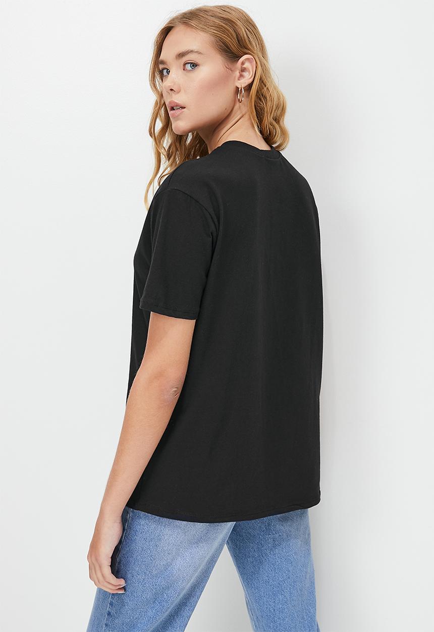Blake - Oversized graphic tee - black