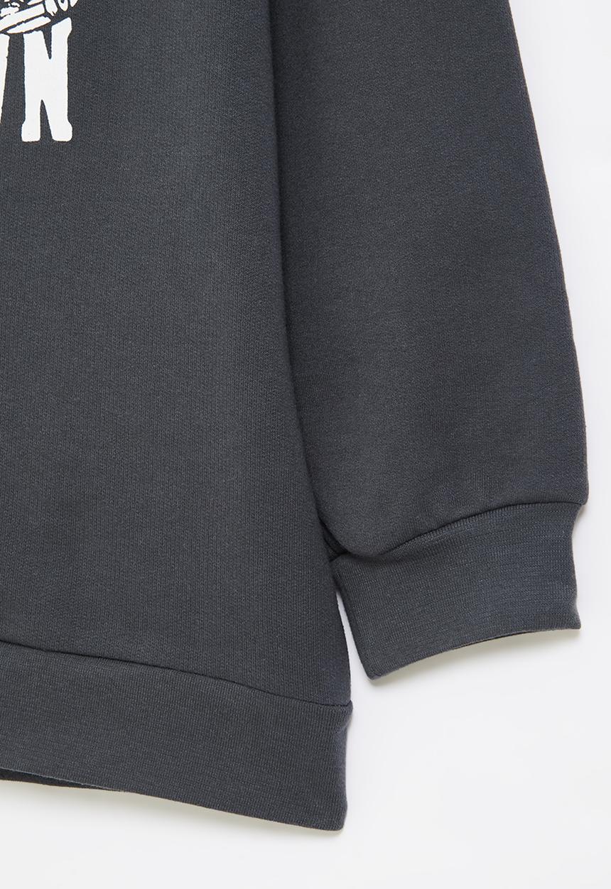 Rebel Republic - Boys crew graphic sweatshirt - charcoal