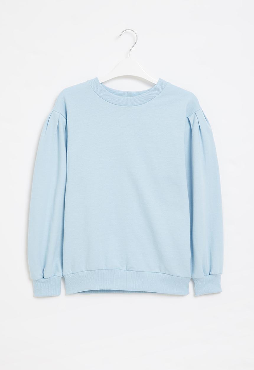 Rebel Republic - Gauged sleeve sweat top - light blue