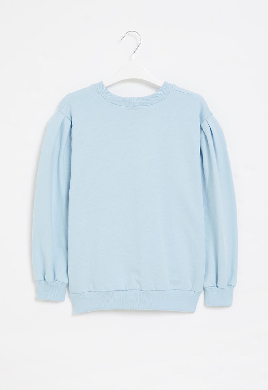 Rebel Republic - Gauged sleeve sweat top - light blue