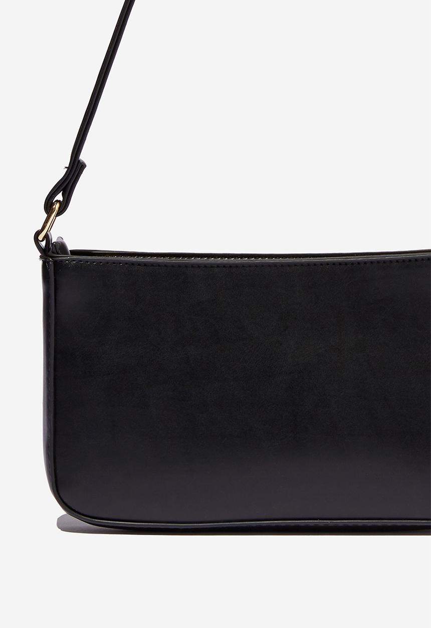 Rubi - Lexi underarm bag - black smooth/gold