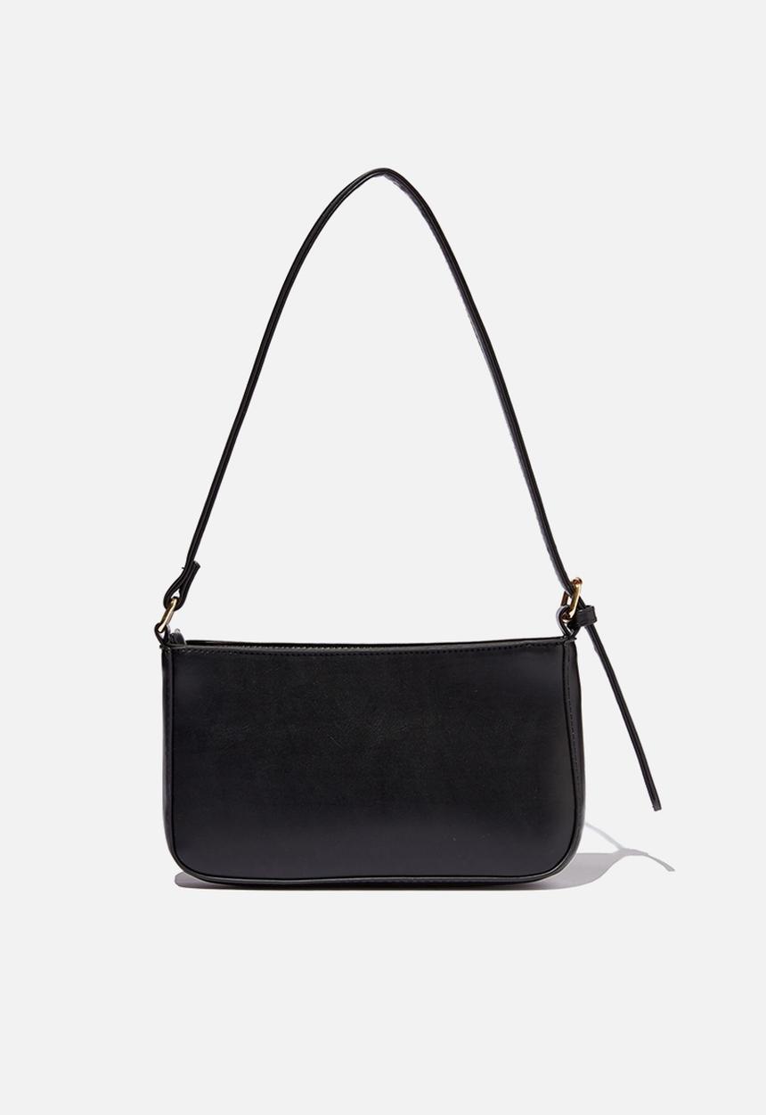 Rubi - Lexi underarm bag - black smooth/gold