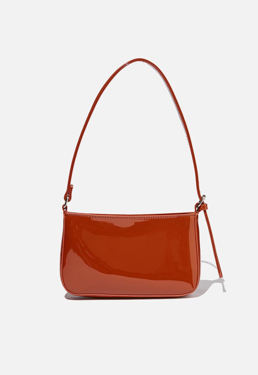 Rubi - Lexi underarm bag - ginger tan patent