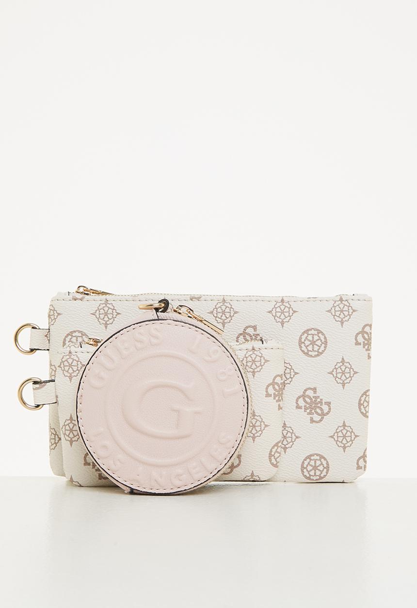 GUESS - Jody trio zip set - cream logo multi