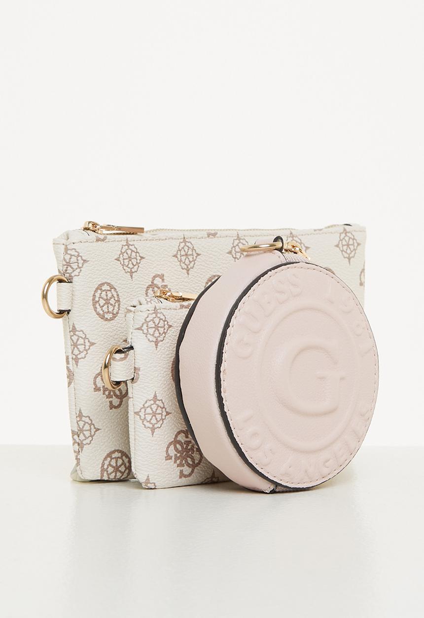 GUESS - Jody trio zip set - cream logo multi