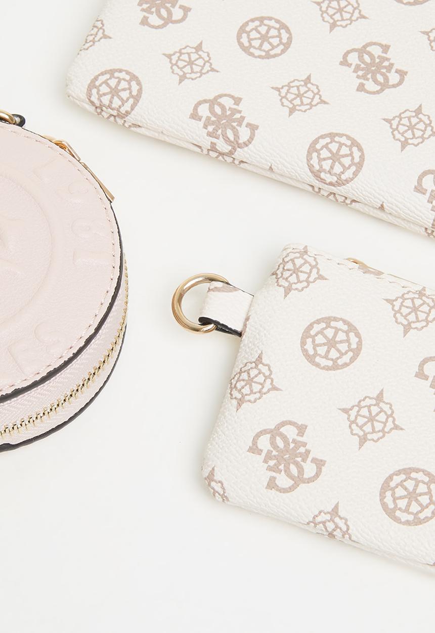 GUESS - Jody trio zip set - cream logo multi
