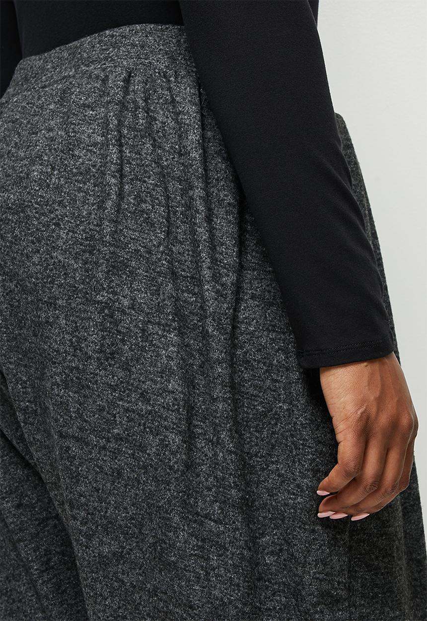 edit Plus - Warm handle harem pant - charcoal melange