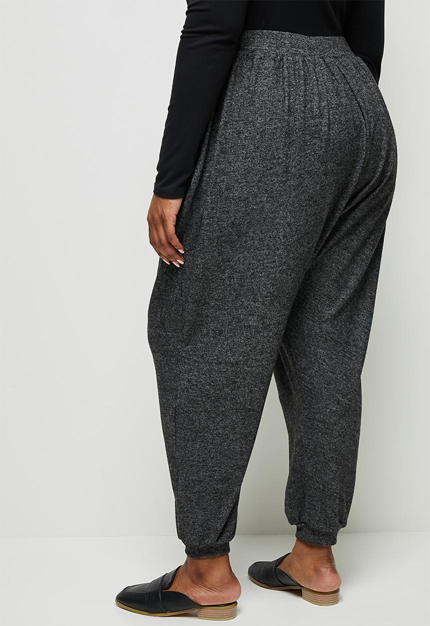 edit Plus - Warm handle harem pant - charcoal melange
