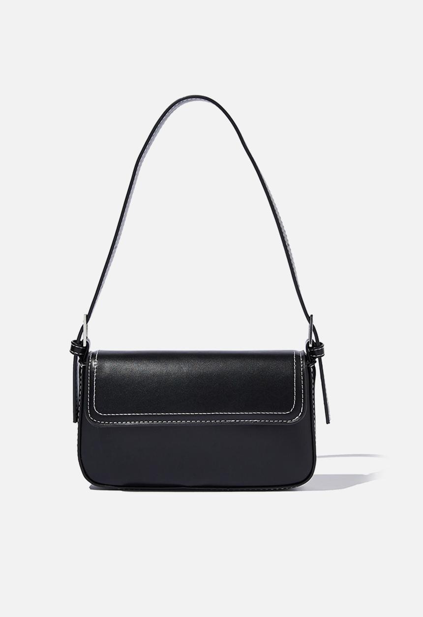Rubi - Amy mini shoulder bag - black/white smooth