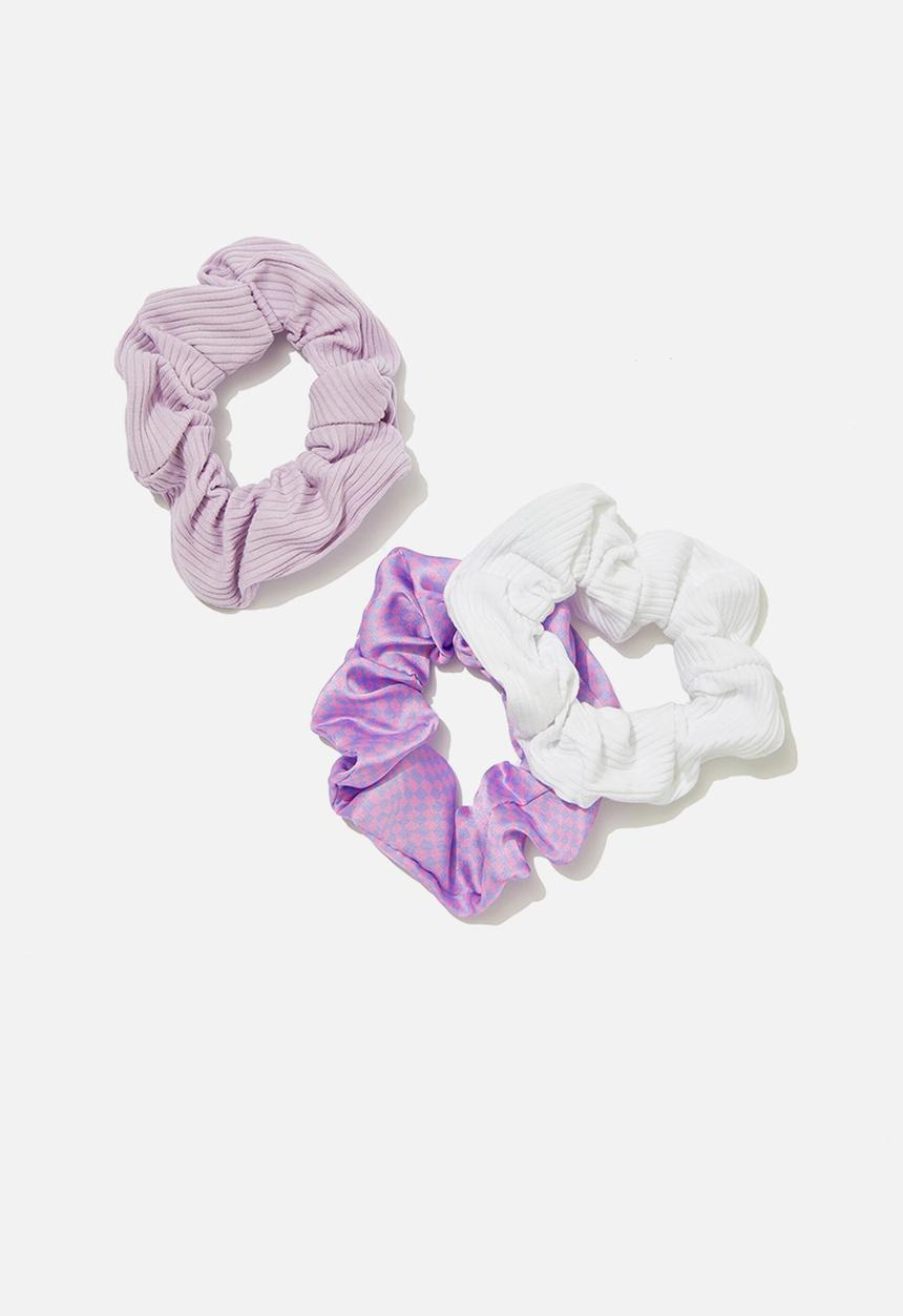 Rubi - 3pk scrunchies - lilac butterflies