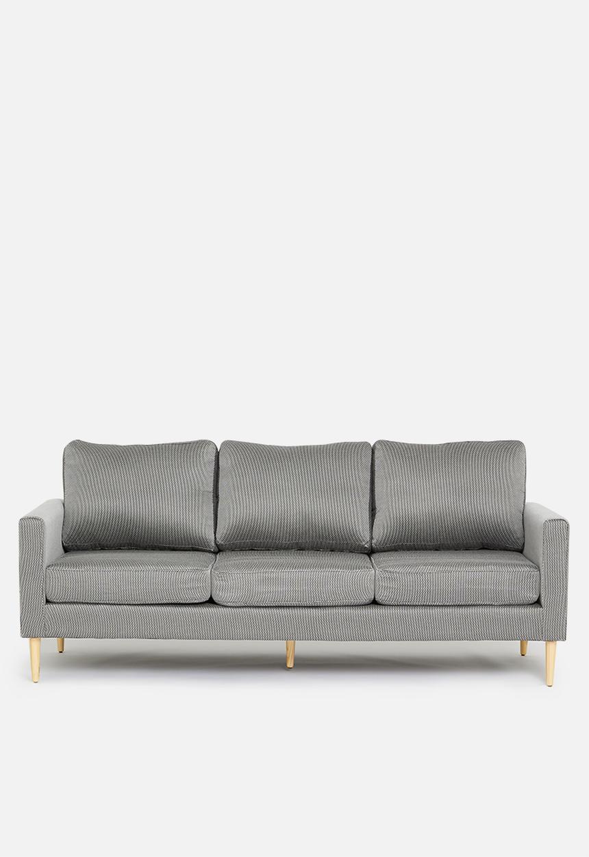 Sixth Floor - Soma 3 seater - black and white
