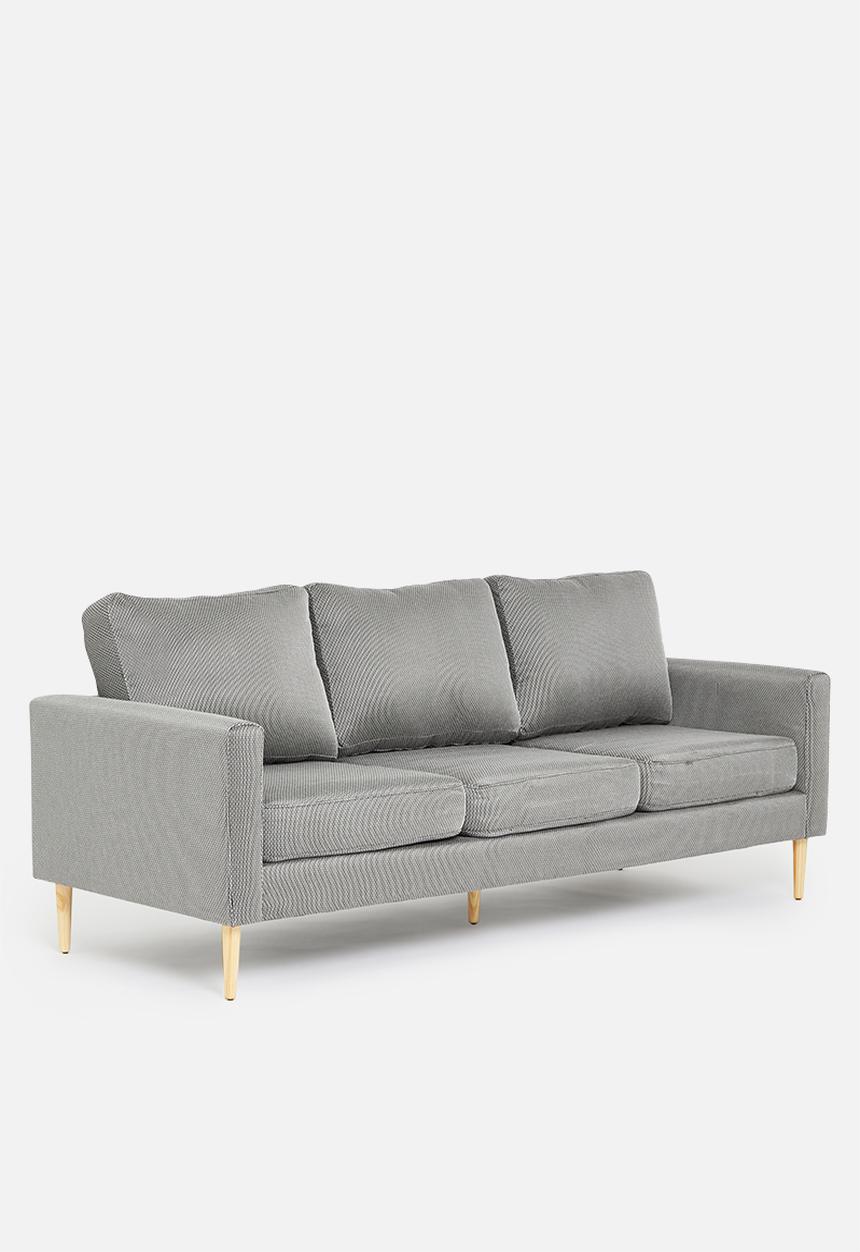 Sixth Floor - Soma 3 seater - black and white