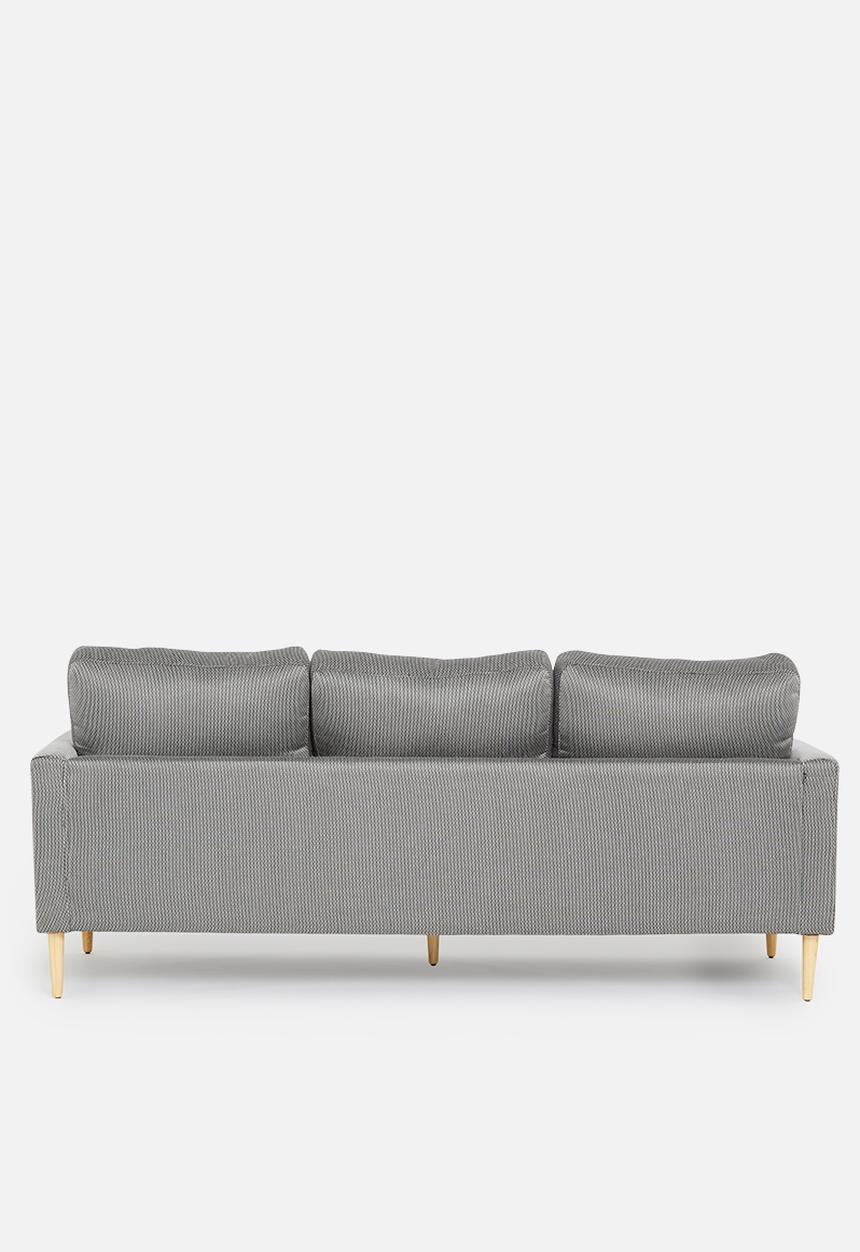 Sixth Floor - Soma 3 seater - black and white