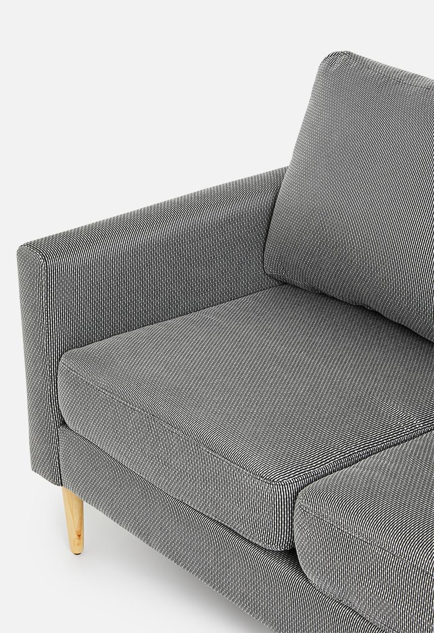 Sixth Floor - Soma 3 seater - black and white