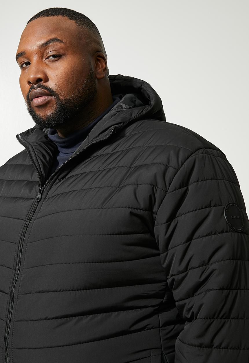 Superbalist - Hobbs hooded puffer jacket  plus - black