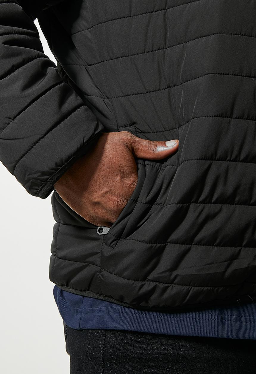 Superbalist - Hobbs hooded puffer jacket  plus - black