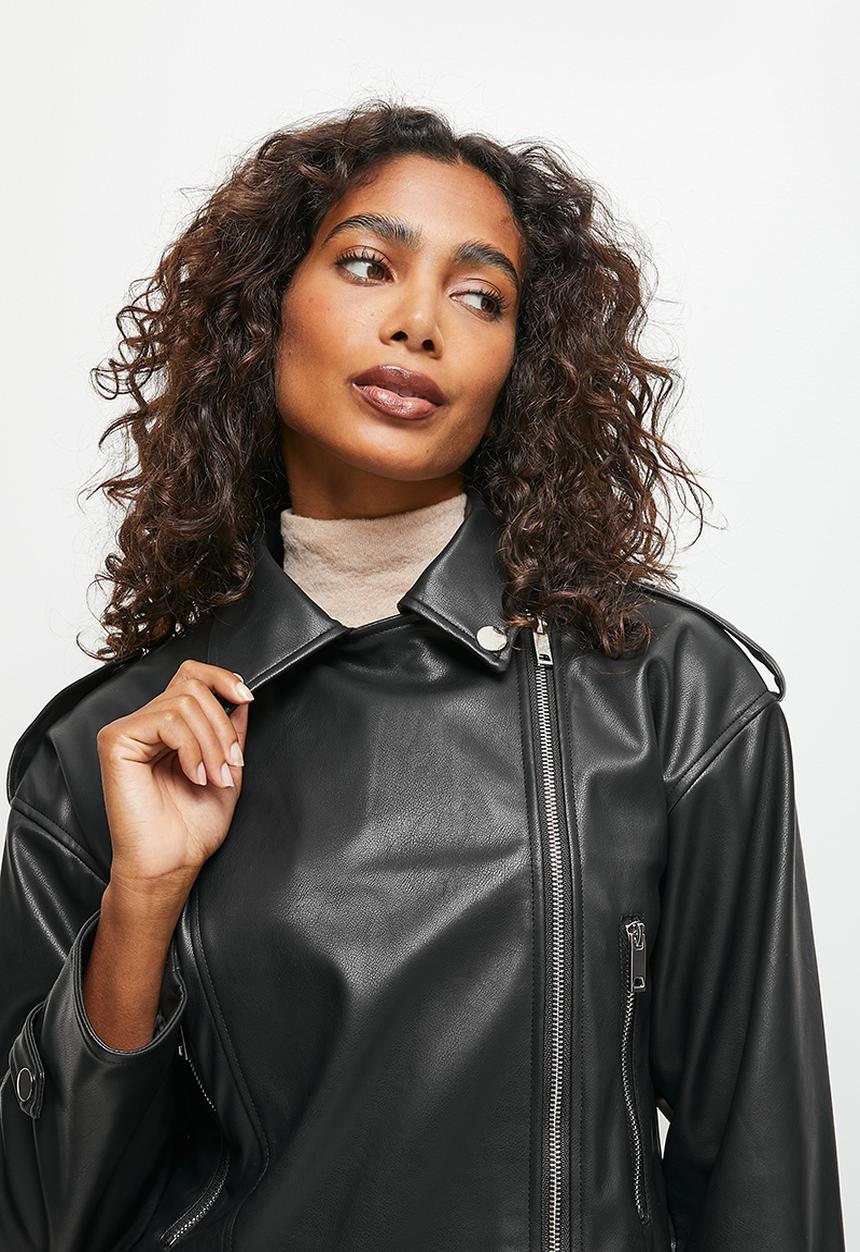 edit - Pu biker - black